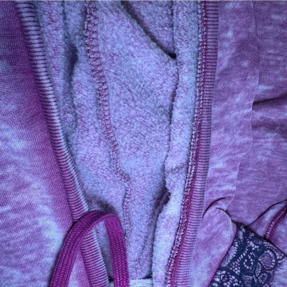 Billabong Vintage Y2K Purple Lace Geometric Burnout Hoodie - Picture 15 of 16